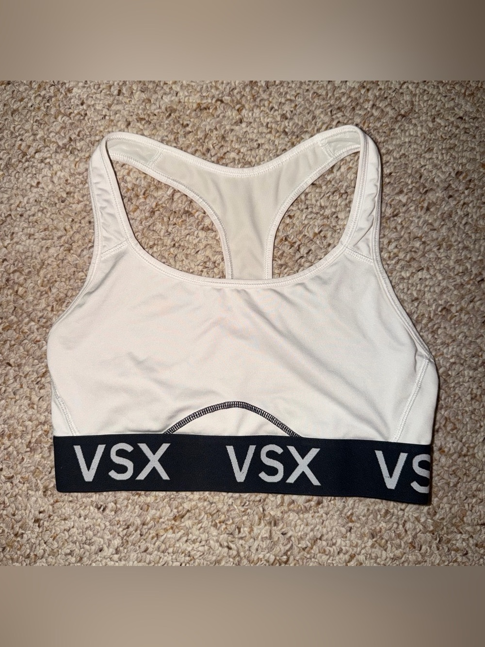 Victoria’s Secret White Racerback Sports Bra XS